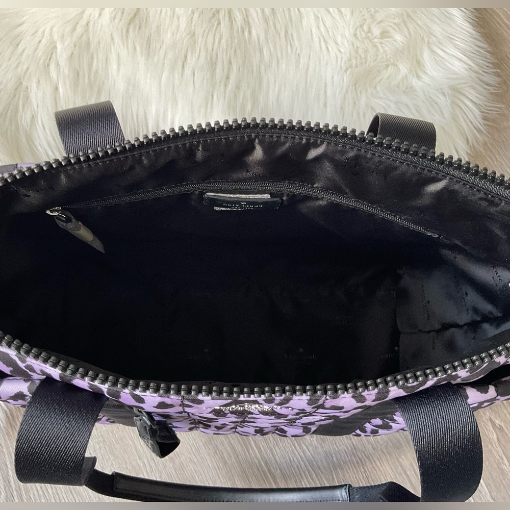 ♠️💜 KATE SPADE Camden Spotted Leopard Quilted Medium Tote Bag, Violet Mist - Picture 5 of 7